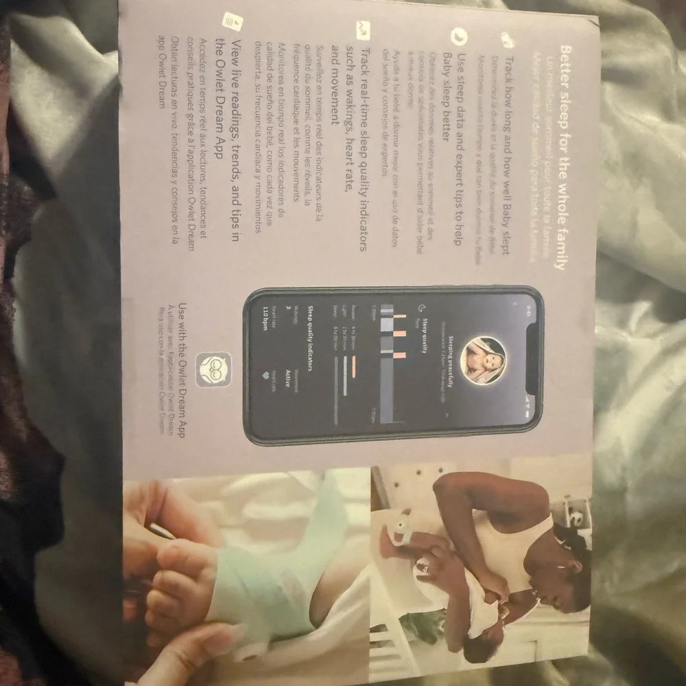 Owlet Dream Sock in Mint Green - Picture 2 of 3